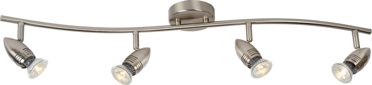 Lucide caro-led - spot de plafond (plafonnier) - led - gu10 - 4x5w 2700k - chrome mat