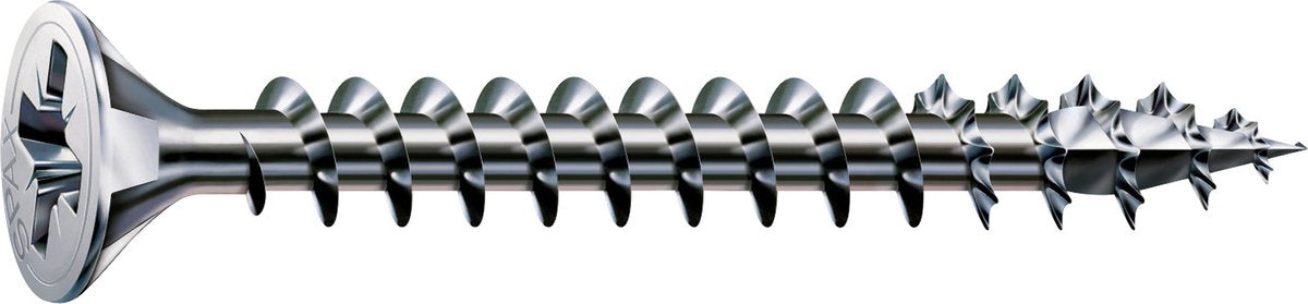 Vis universelle Spax, 4 x 60 mm, 90 pièces, filetage complet, tête fraisée, tête cruciforme z2, 4cut, wirox - 8000000287473