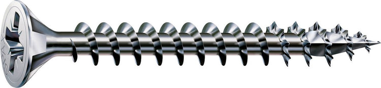 Vis universelle Spax, 5 x 60 mm, 90 pièces, filetage complet, tête fraisée, tête cruciforme z2, 4cut, wirox - 8000000288036