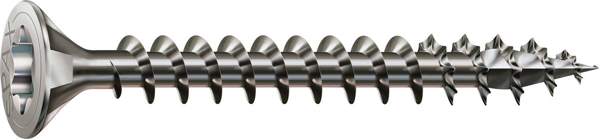 Vis en acier inoxydable Spax, 3,5 x 25 mm, 180 pièces, filetage complet, tête fraisée, T-Star Plus T15, 4 coupes, acier inoxydable a2 - 8000000287107