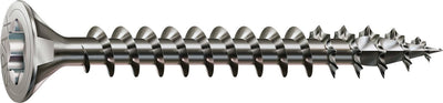 Vis en acier inoxydable Spax, 3,5 x 25 mm, 180 pièces, filetage complet, tête fraisée, T-Star Plus T15, 4 coupes, acier inoxydable a2 - 8000000287107