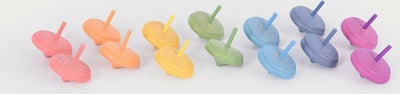 Toupies en bois arc-en-ciel Tickit – ensemble de 14 pièces – jouets éducatifs durables