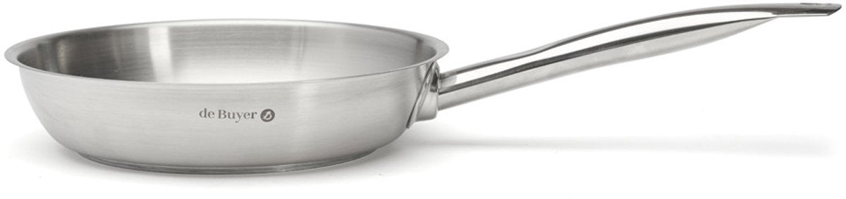 Debuyer de Buyer Poêle Prim'Appety 24 cm - Inox - Compatible induction - Qualité professionnelle - Inox