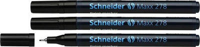 Instruments d'écriture Schneider marqueur peinture Schneider - maxx 278 - 0,8 mm - noir - 3 pièces - s-127801-3
