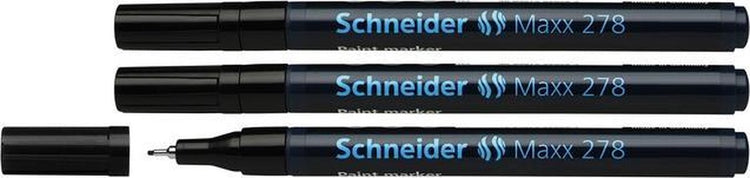 Instruments d'écriture Schneider marqueur peinture Schneider - maxx 278 - 0,8 mm - noir - 3 pièces - s-127801-3
