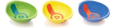 Vaisselle enfant Munchkin - bols chauds blancs - bols thermosensibles - lot de 3 - passe au lave-vaisselle - à partir de 6 mois - set de table 3 pièces pour enfant