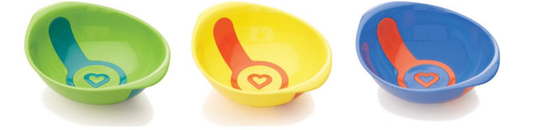 Vaisselle enfant Munchkin - bols chauds blancs - bols thermosensibles - lot de 3 - passe au lave-vaisselle - à partir de 6 mois - set de table 3 pièces pour enfant