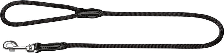 Hunter laisse de course freestyle nylon rond noir - laisse pour chien - 110x1 cm
