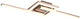 Rl live your light reality viale - plafonnier - nickel mat - incl. 1x CMS 17w - rotatif