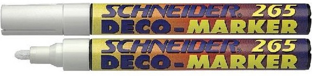 Marqueur déco craie Schneider 265 blanc 10 pcs.