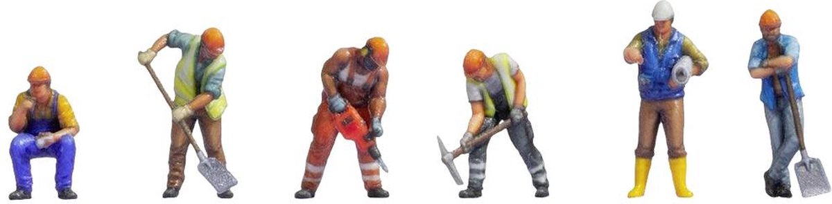 Noch 44501 z figurines d'ouvriers de la construction, modèle prêt à l'emploi