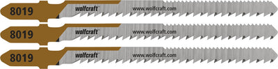 Wolfcraft - lames de scie sauteuse pour bois dur 50 mm - coupe miroir - lame de scie sauteuse hcs avec tige en T - bois - 8019000