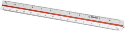 Bâton d'échelle Westcott - 30 cm - échelle 1:2,5 5 10 20 50 100 - ac-e10164