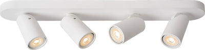 Lucide xyrus - spot de plafond (plafonnier) - led dim to warm - gu10 - 4x5w 2200k 3000k - blanc