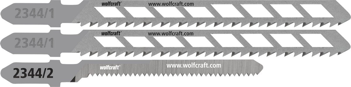 Wolfcraft - lames de scie sauteuse pour plaques de plâtre - 3 pièces - pour coupes droites et courbes dans les plaques de plâtre - 2344000