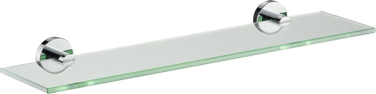 Etagère Plieger Vigo – Etagère de salle de bain 52 cm x 14 cm – Etagère en verre – Montage mural – Garantie 10 ans – Chrome