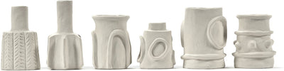 Serax set de 6 vases molly faïence beige ø 6,5x11cm marie michielssen