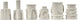 Serax set de 6 vases molly faïence beige ø 6,5x11cm marie michielssen