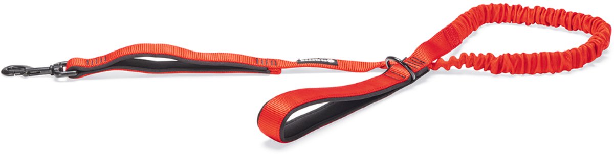 Beeztees parinca premium laisse de marche élastique - laisse pour chien - nylon - rouge - 120 cm x 25 mm