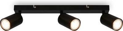 Briloner tib - spot en saillie - 2172035 - orientable - marche arrêt via interrupteur mural - 15,5 x 5,5 x 44 cm - noir