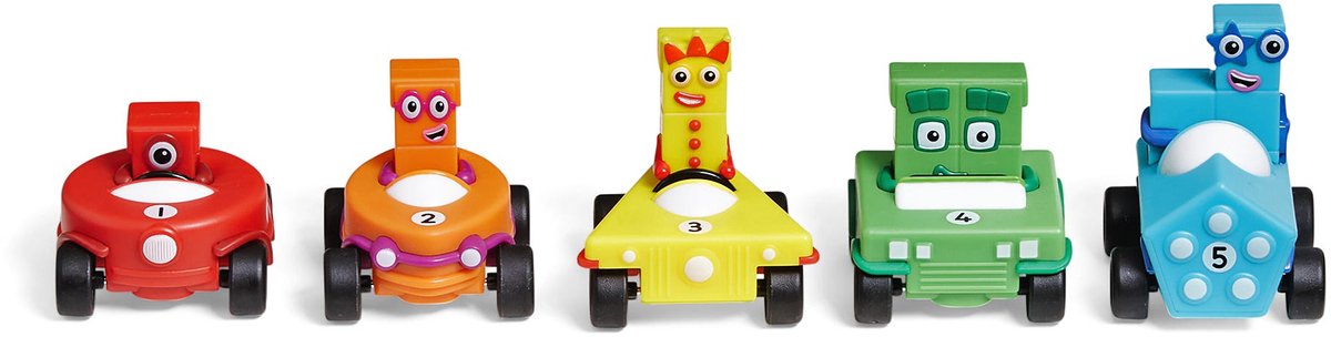 Ensemble de mini véhicules de blocs de chiffres de ressources d'apprentissage - jouets éducatifs. - 3+