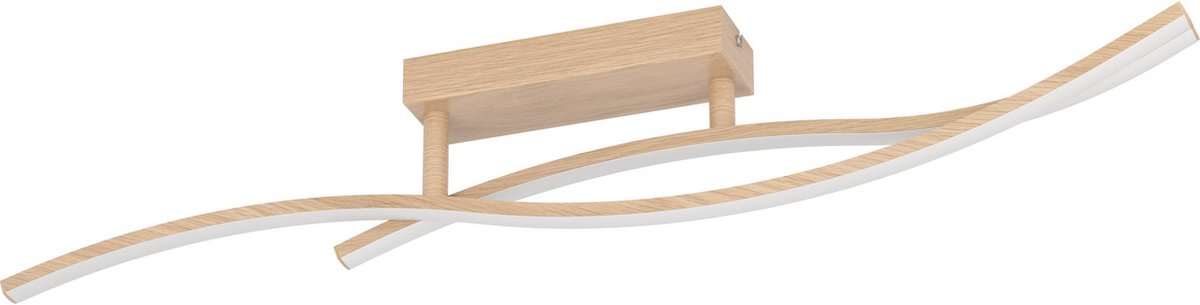 Plafonnier Eglo Grisolia - LED - 85 cm - marron|blanc