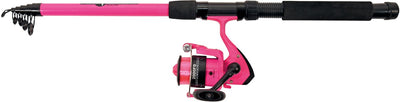 Albatros - tele combo rose - moulinet canne casting télescopique - 240cm - rose