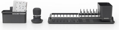 Brabantia set de vaisselle sous évier compact - 4 pièces - gris foncé