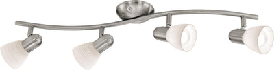 Eglo Dakar 1 - spots de plafond - 4 lumières - nickel mat - blanc
