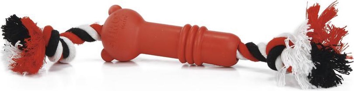 Beeztees sumo mini fit - jouets pour chiens - caoutchouc - rouge - 4,5x4,5x11 cm