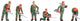 No 12956 n personnages de gestion de la nature peints, scène sonore