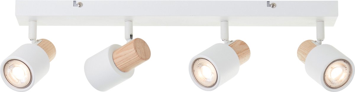 Brilliant pini - spot de plafond faisceau - gu10 max 4x10w - bois blanc
