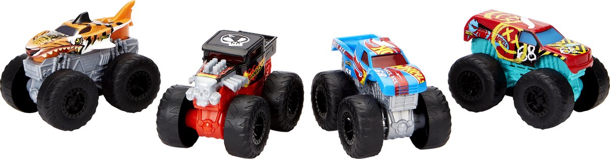 Assortiment de dépanneuses rugissantes de camions monstres Hot Wheels