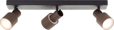 Brilliant cadiz - spot de plafond - gu10 3x5w - 3000k - cuivre noir
