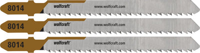 Wolfcraft - lames de scie sauteuse contreplaqué - 50 mm - coupe fine - tige en T - bois de scie sauteuse - 8014000
