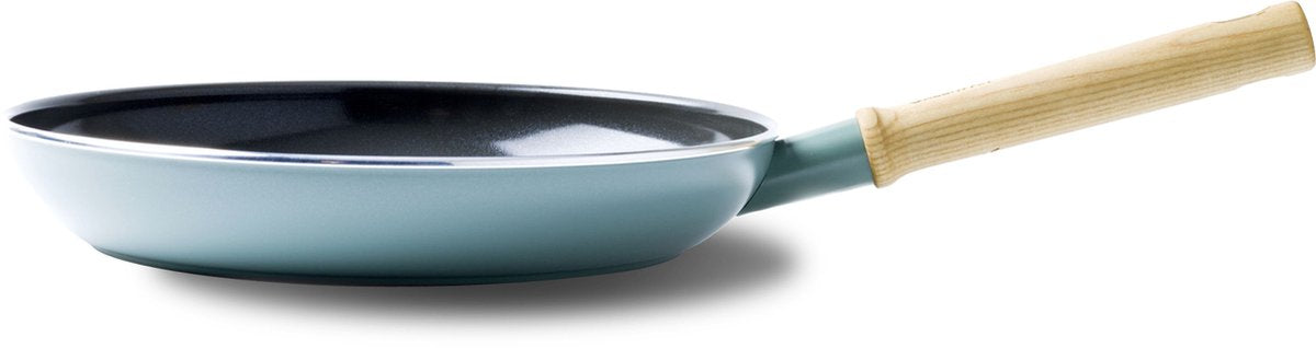 Poêle à frire Greenpan Mayflower 24 cm - revêtement antiadhésif sans PFA - poêle à induction - poêle en céramique - ne va pas au four - poignées froides - bleu
