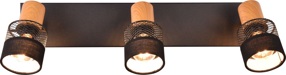 Trio nandini - spot - noir mat - excl. 3x e14 10w