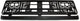 Support de plaque d'immatriculation rigide sans marque sans marque - noir - pour taille de plaque: 520x110mm - seulement 1 pièce