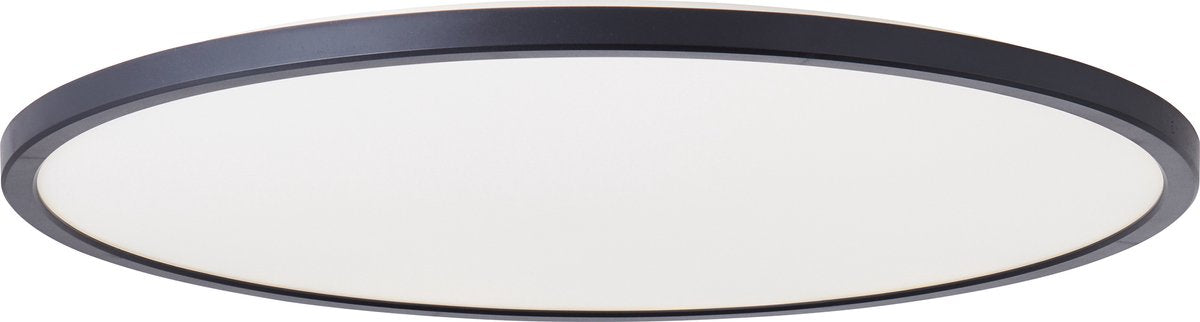 Brilliant Brennan - plafonnier - salle de bain - led 35w 4000k - variateur 3 étapes - ip44 - noir et blanc