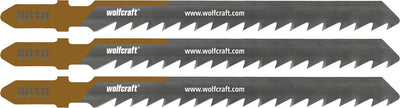 Wolfcraft - lames de scie sauteuse en bois - 3 pièces - scie sauteuse - 8010000