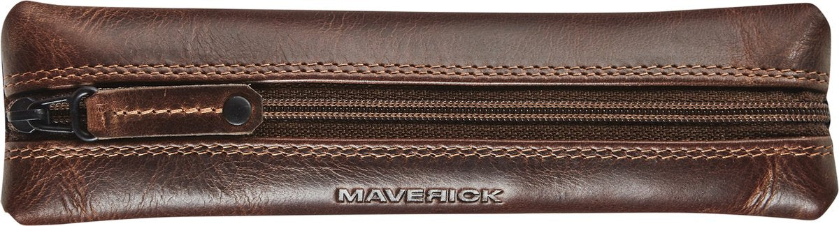 Étui à stylo en cuir Maverick l'original plat
