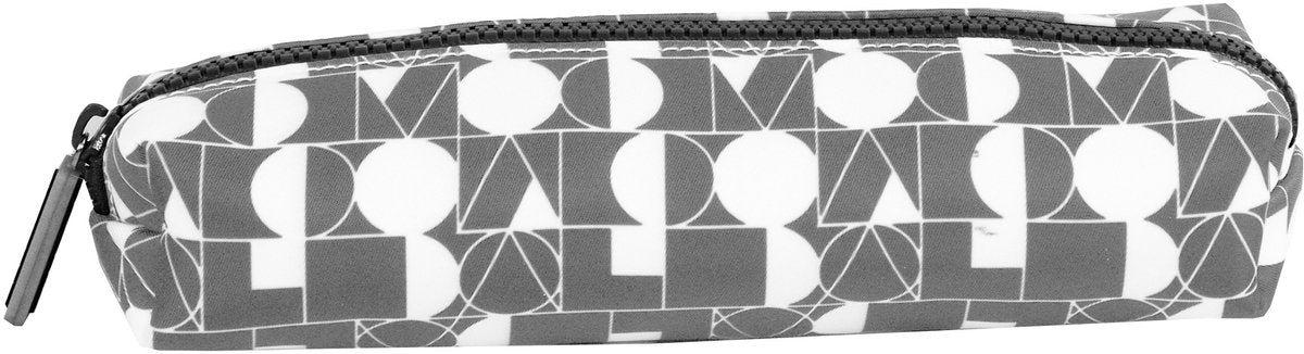 Ancor trousse scolaire lisse vide rectangulaire 1 compartiment gris - an-113280-a