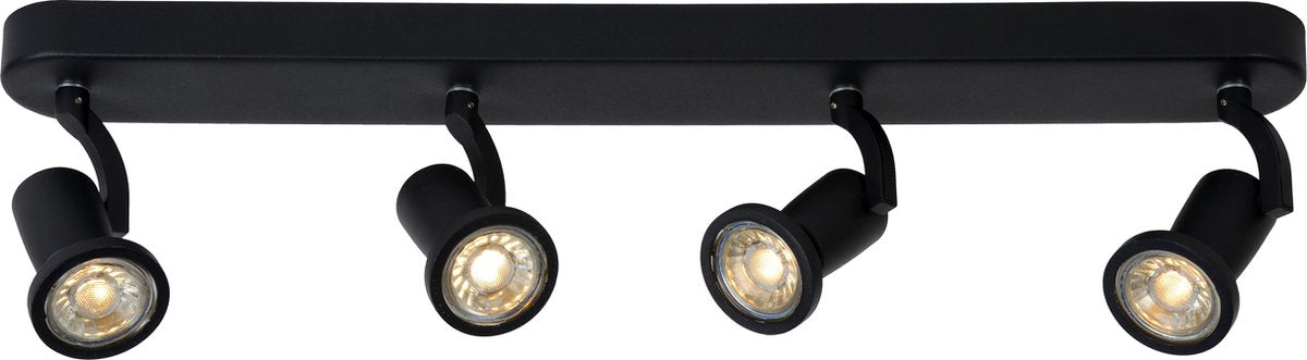 Lucide jaster-led - spot de plafond (plafonnier) - led - gu10 - 4x5w 2700k - noir