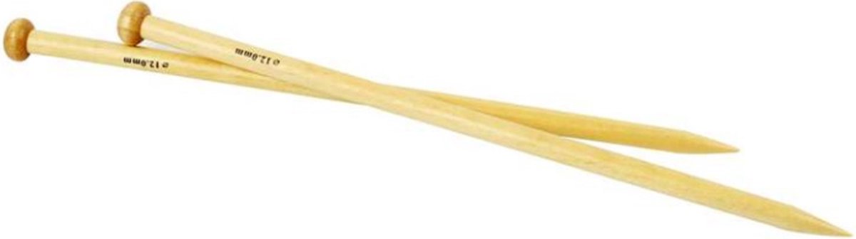Aiguilles à tricoter Creativ company, l: 35 cm, taille 15 mm, 1 paire