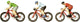 Ni 36897 n figures de cyclistes peintes