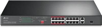 Tp-link TL-SL1218P commutateur réseau non géré Gigabit Ethernet (10 100 1000) Alimentation via Ethernet (POE) 1h noir