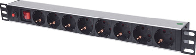 Cadre de prise Intellinet 8 voies connexion 3m. noir.