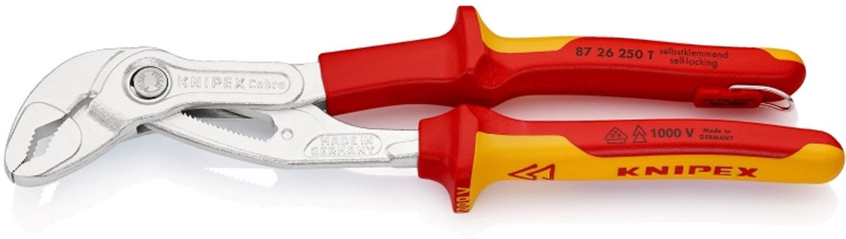 Knipex cobra® vla pince multiprise de haute technologie | longueur 250 mm | isolé | caisson multi-composants - 87 26 250 t