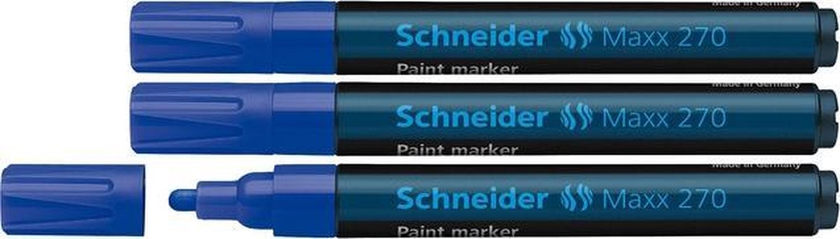 Instruments d'écriture Schneider marqueur peinture Schneider - maxx 270 - 1-3 mm - bleu - 3 pièces - s-127003-3