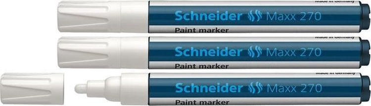 Instruments d'écriture Schneider marqueur peinture Schneider - maxx 270 - 1-3 mm - blanc - 3 pièces - s-127049-3